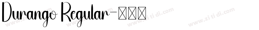 Durango Regular字体转换